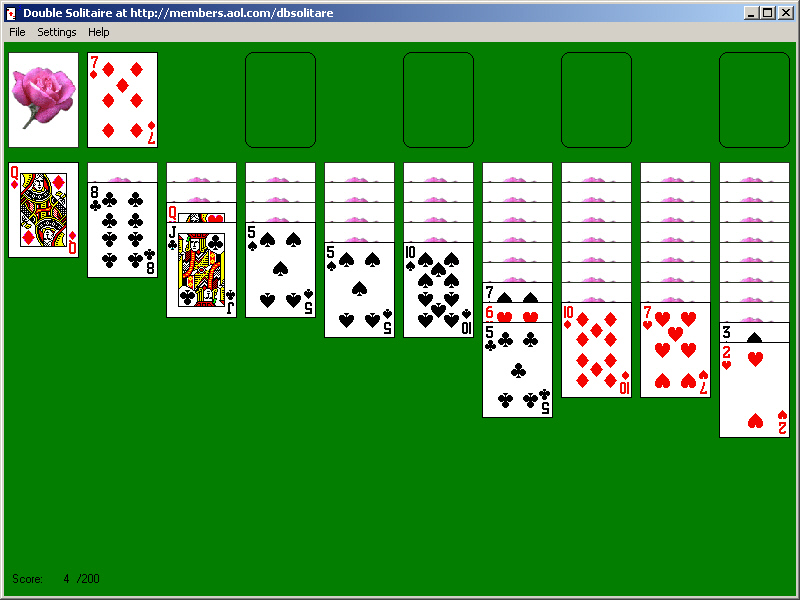 simple rules for playing double solitaire